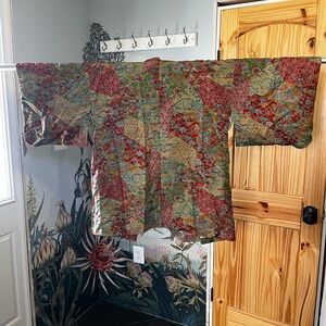 Vintage Patchwork Floral Japanese Kimono